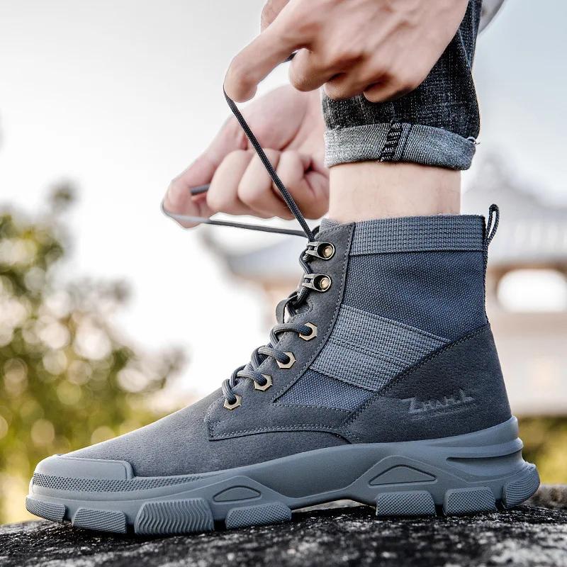 

Зимние ботинки Мужская обувь 2024 Высокие кроссовки Повседневная обувь Модная повседневная обувь Мужские кроссовки Замшевые туфли Мужские плюшевые Warmyu7 39