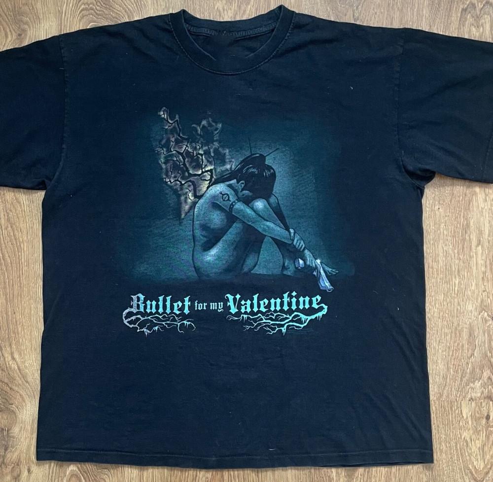 Винтажная футболка My Chemical Romance Bullet For My Valentine 2008 Band Tour T-shirt BO052 Унисекс XXL