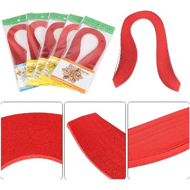 Paper Quilling Strips Set, 600 Strips Quilling Art Paper 3mm Width Pure Color Origami Paper Hand Craft Decoration 12 Colors (Nude)