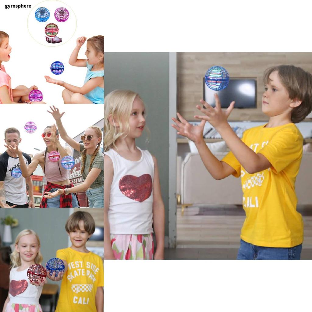 Ufo Magic Floating Ball Abs Material Usb Powered Spin Control Electric Blue Water Drop Edition