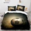 Anime Football Bedding Set Ball Sport Duvet Cover Set Double Queen King Twin Full Size Boys Teens Soccer Duvet Cover 2/3Pcs Gift