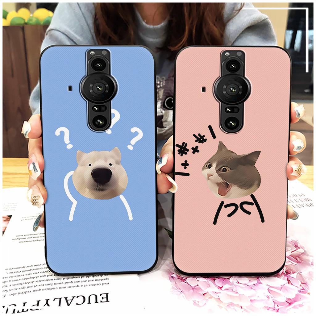Phone Pouch Silicone Phone Case For Sony Xperia Pro-I Graffiti Full Wrap Anti-dust Protective Soft Case Cute Waterproof