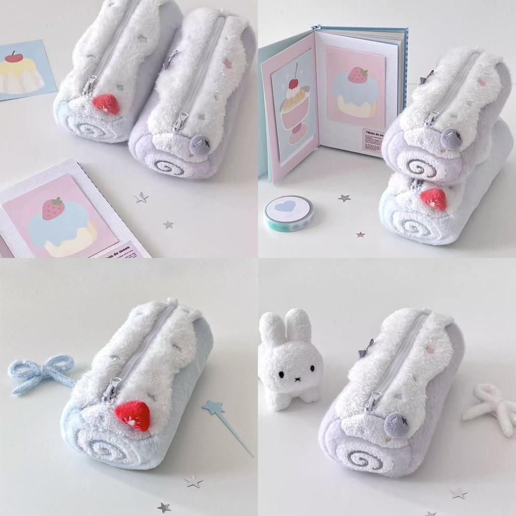 Plush Pencil Case With Large Capacity For Students And Kids