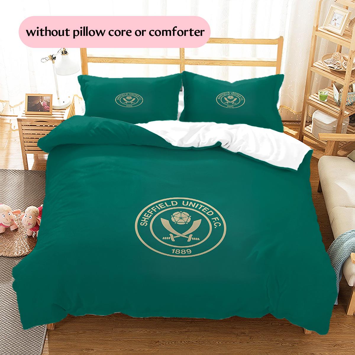 

Sheffield United FC Pattern Bedding Quilt Set Home Decoration Gift (1 * duvet cover + 2 * pillowcase without core) 135x200cm