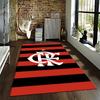 Red and Black Striped Carpet with Star and Unique Letter Design  Suitable for Use As an Anti-slip for Living Room Bedroom Sofas
