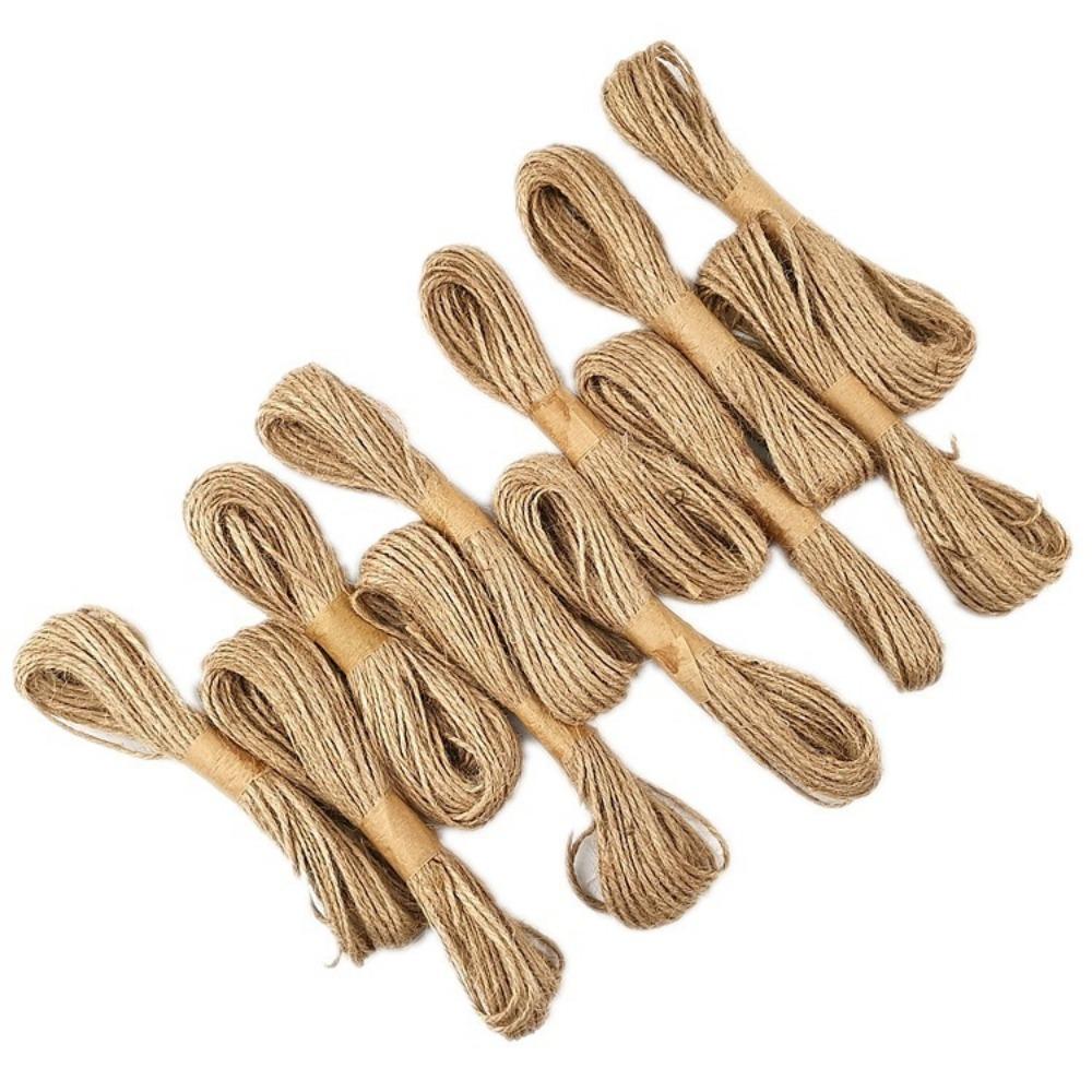 

2 мм цветная пеньковая веревка, экологически чистая окрашенная пеньковая веревка, декоративная веревка ручной работы, веревка для упаковки подарков, длина 10 метров 12 pcs