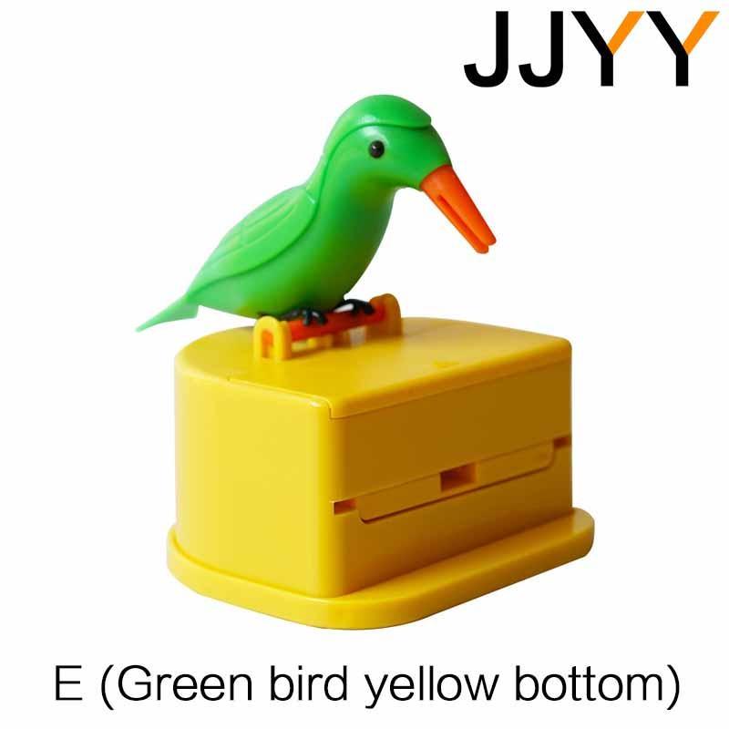 JJYY Detachable Toothpick Storage Box Bird Toothpick Box Dispenser Automatic Push-type Toothpick Holder Table Decoration Holder