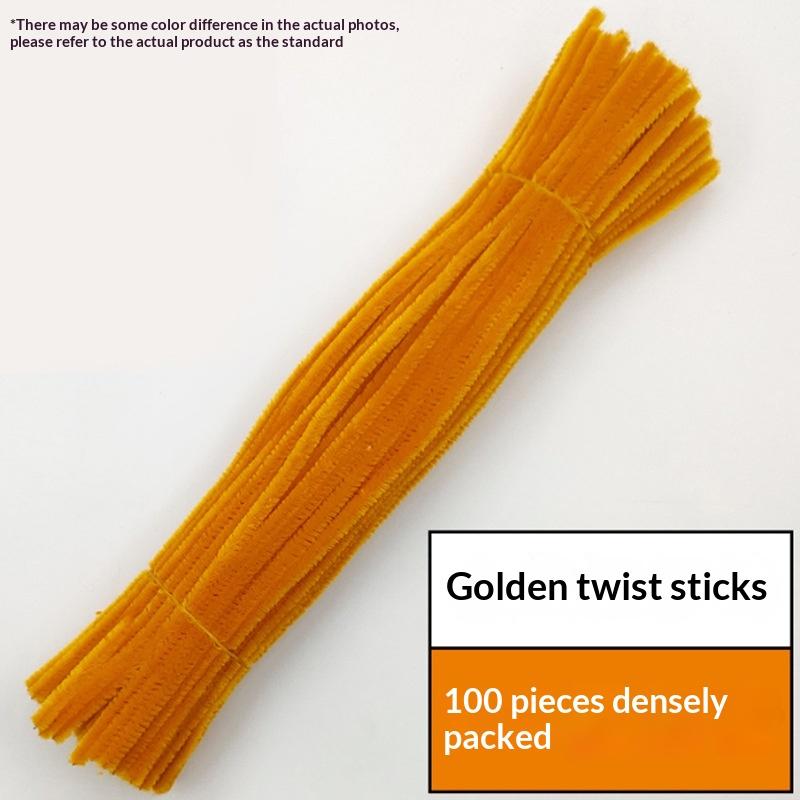 100Pcs Chenille Stems Toys Diy Strips Twist Bar Anvil Wire Craft Pipe Creative Hobby Children Plush Stick Chenille Sticks