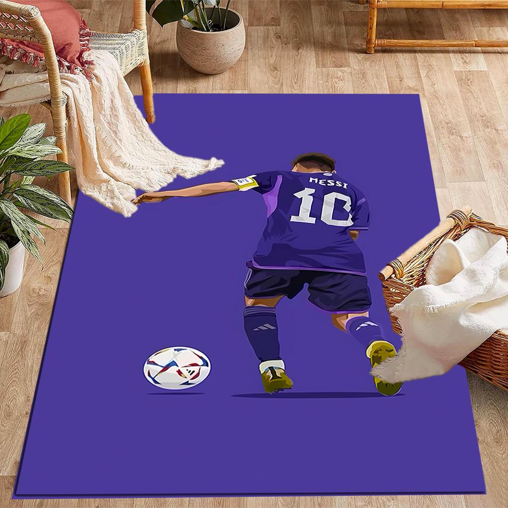 Messi's Legacy Soccer Floor Rug Office Rug Design for Hallway Game Room Decorate room Bedrooms Antislip Carpet Office home decor
