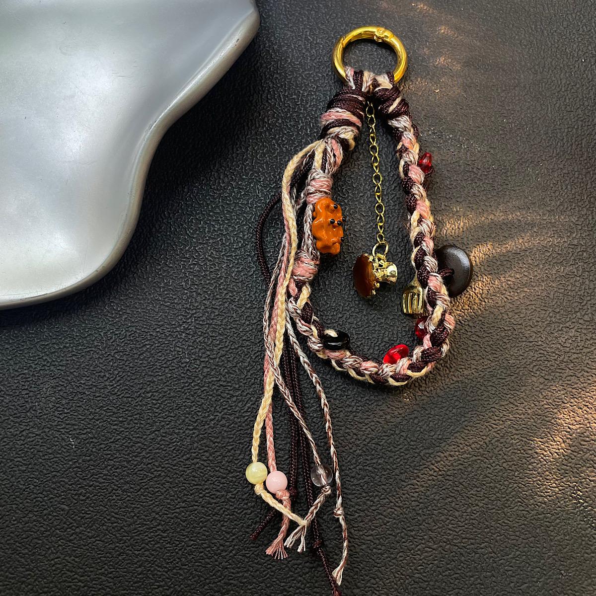 

Trendy Woven Phone Lanyard Wrist Strap Anti Loss Keychain Korean Style Accessory for Women Outdoor