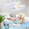 2-in-1 RGB Ceiling Light Remote Control Timing Function Hanging Fan with LED Lighting Speed Adjustable