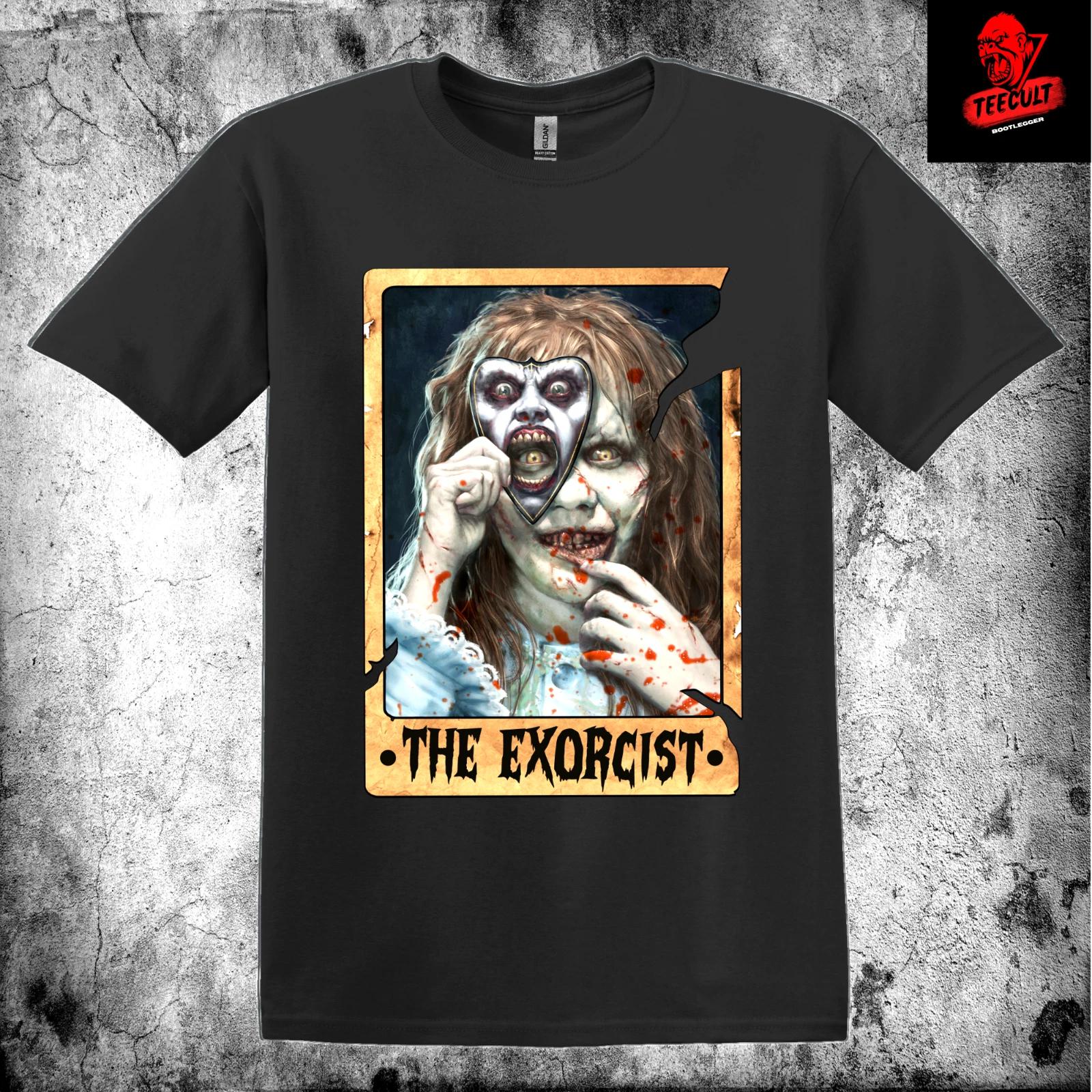 Men s and Women s T-shirts The Exorcist Regan McNeil Tarot Card Horror Villain Unisex M