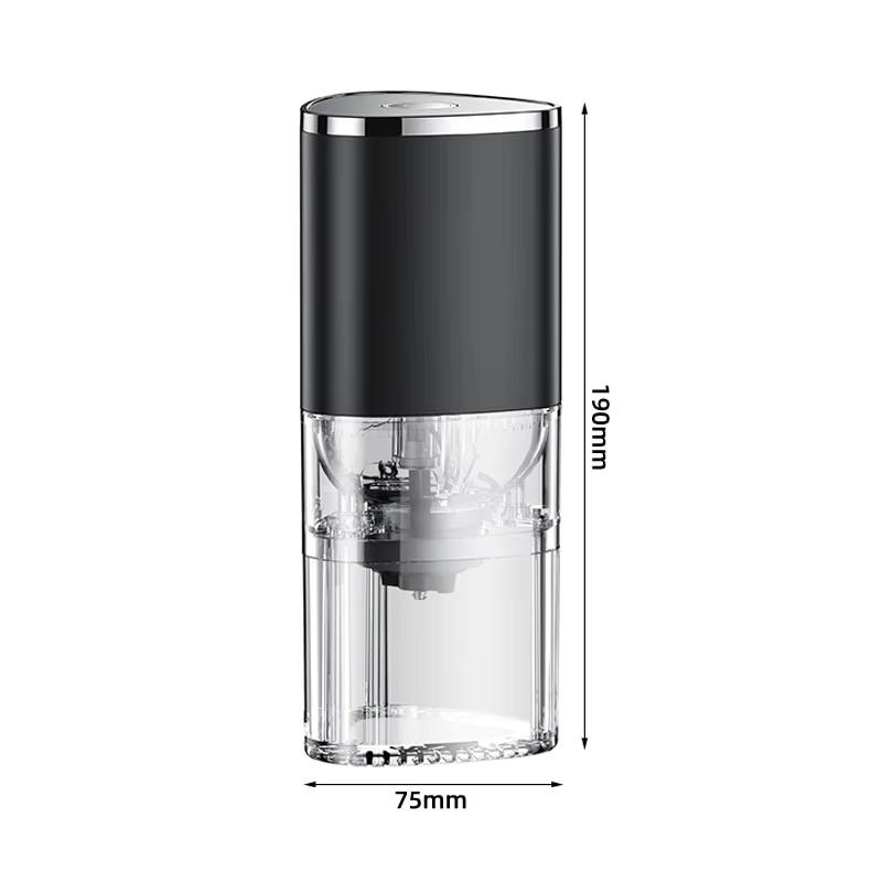 USB Rechargeable Portable Coffee Grinder Stainless Steel Ceramic Burr Grinder Adjustable Coarse Fine Grinding Travel Camping Use