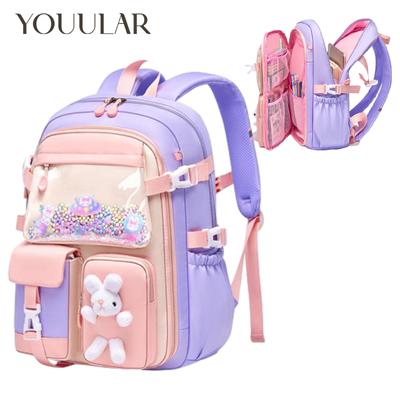 School Girl Schoolbag Spine Protect Lightweight Children Backpack Refrigerator Open Large Capacity Book Bag