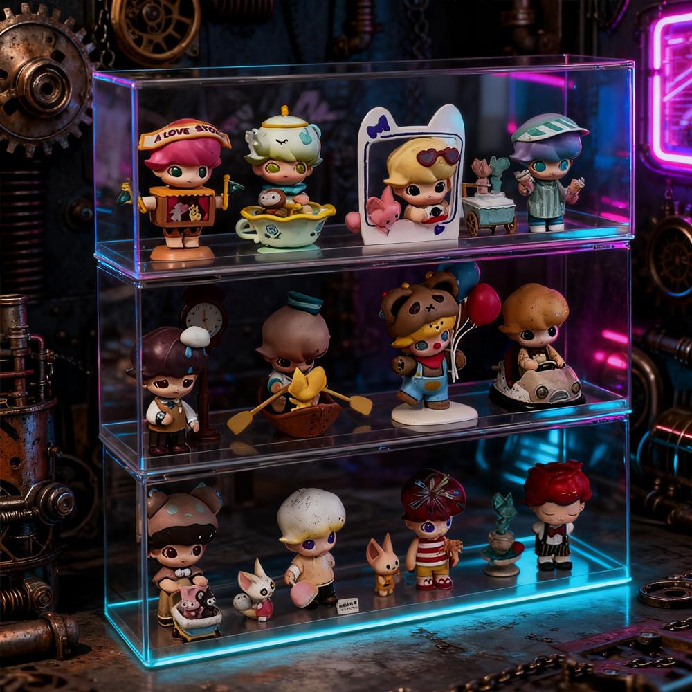 Premium Collectible Shelf Dustproof Blind Box Toy Display Storage 1/2/3 Layer Options Available