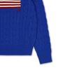 POLO RALPH LAUREN Iconic Cable Knit Flag Sweater - Blue