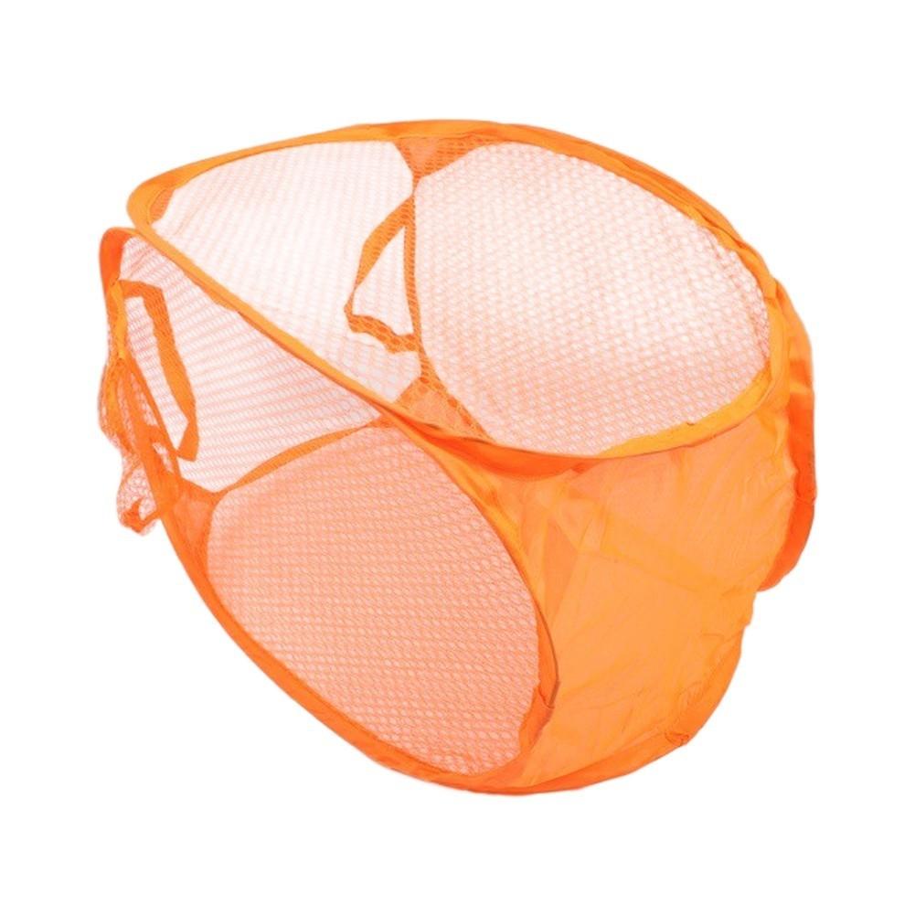 Foldable Clothes Basket Hamper Organizer Polyester оранжевый