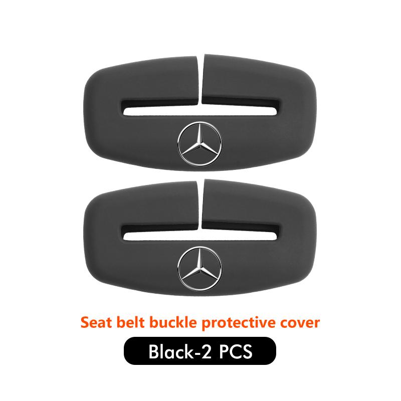For Mercedes Benz Car Seatbelt Buckle Cover Silicone Anti-scratch Belt Buckle Guard W211 W124 W176 W177 C180 C200 C260 C300 GLC BH1