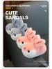 Kids' Winter Cotton Slippers - Cute Bunny Design, Warm, Non-Slip, Soft Sole for Girls and Boys