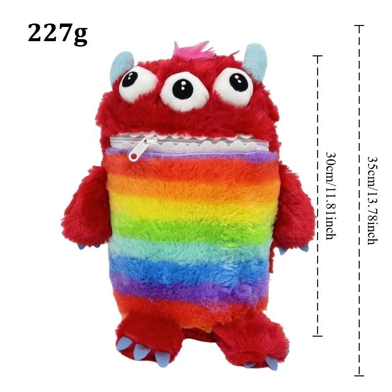 Delicious Monster Kids Purple Plush Toy Rainbow Stuffed Animal Doll, Soft and Safe, for Children Age 3+