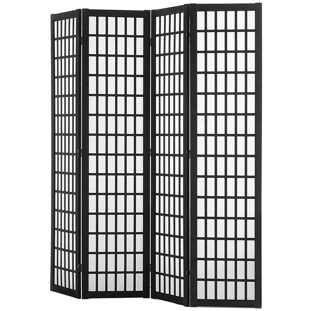 Room Divider Japanese Wall Divider 4 Panel Screen for Room Separation
