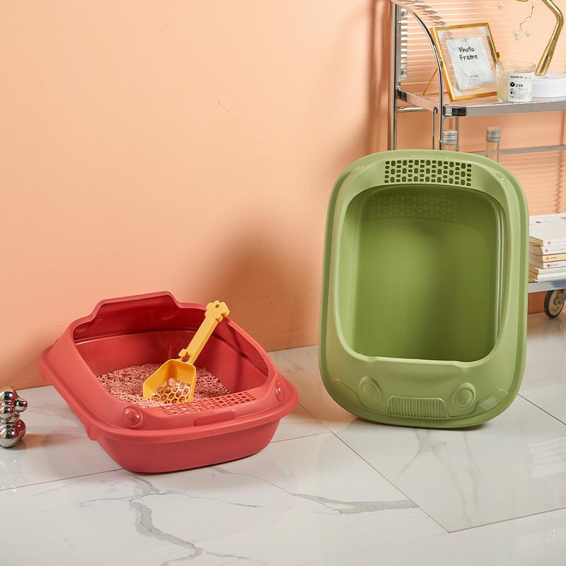 Lettiera per Gatti Semi-Chiusa Anti-Schizzo con Controllo degli Odori | Toilette Durevole per Animali Domestici per Gattini