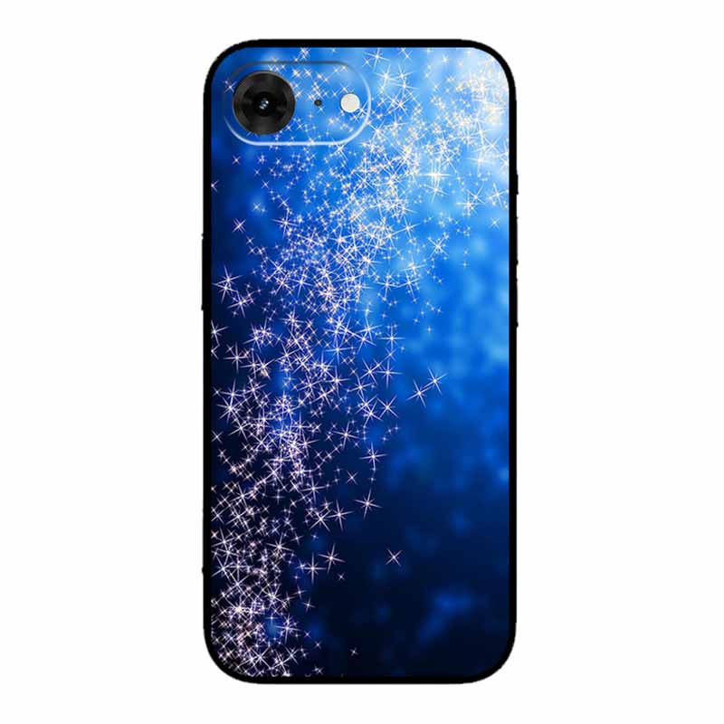 For iPhone 16e 2025 Case 16 E Coque Flowers Black Silicone Soft Back Cover Case For iPhone 16e Phone Cases 6.1" Funda Shockproof