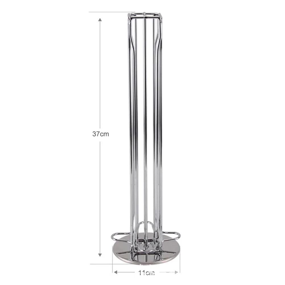 

360 Degree Rotatable Coffee Capsule Organizer Coffee Capsule Display Rack Max Capacity 40 Capsules Rotating Organizer Metal Plat серебряный