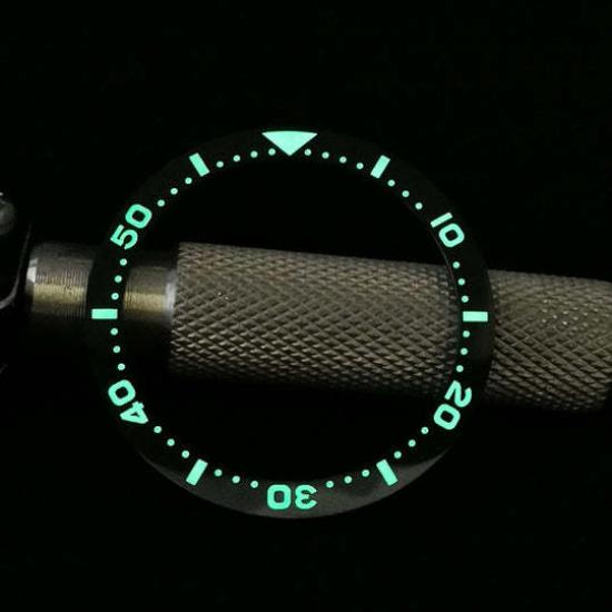 Aftermarket SEIKO ceramic bezel insert for reissue third-generation models, type, luminous, black, SRP777, 779