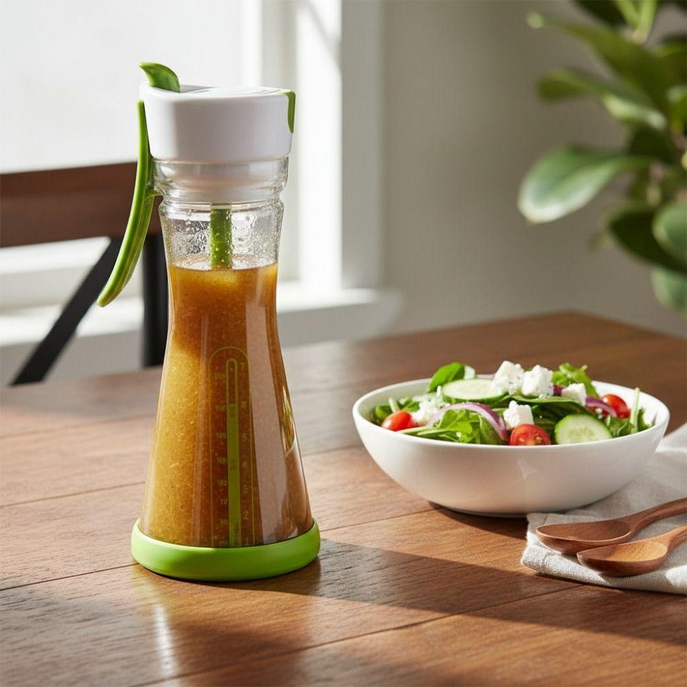 Transparent Salad Dressing Bottle Leak Proof Vinaigrette Container Juice Mixing Cup  Picnic