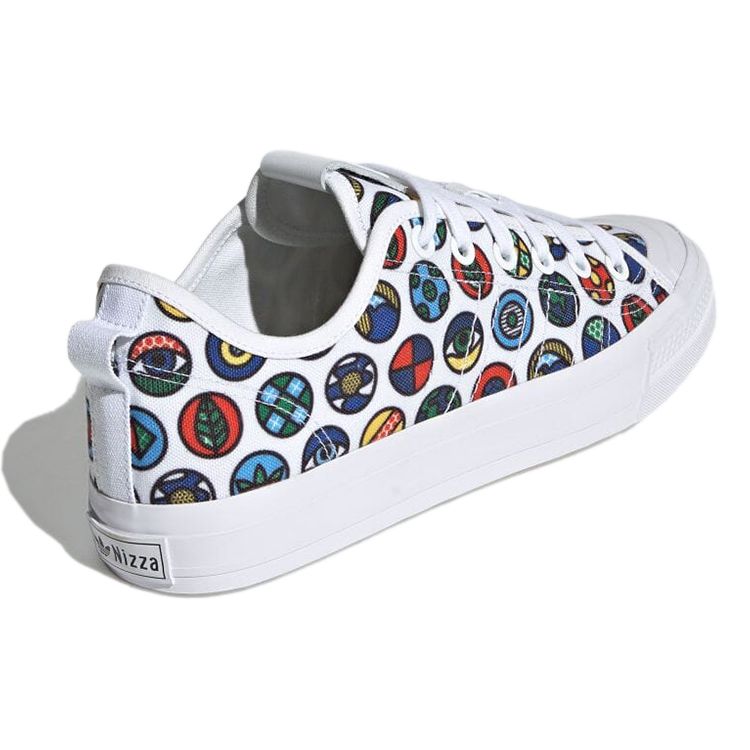 Adidas Originals Craig Karl X  Nizza Rf All Over Print Casual Low Top Sneakers Unisex Sneakers White Blue Red GY7915