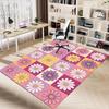 1pc Floral Pattern Area Rug Soft Flannel Floor Mat for Living Room, Bedroom and Carpet, Sofa Coffee Table Floor Mat, Decorative Rug q26