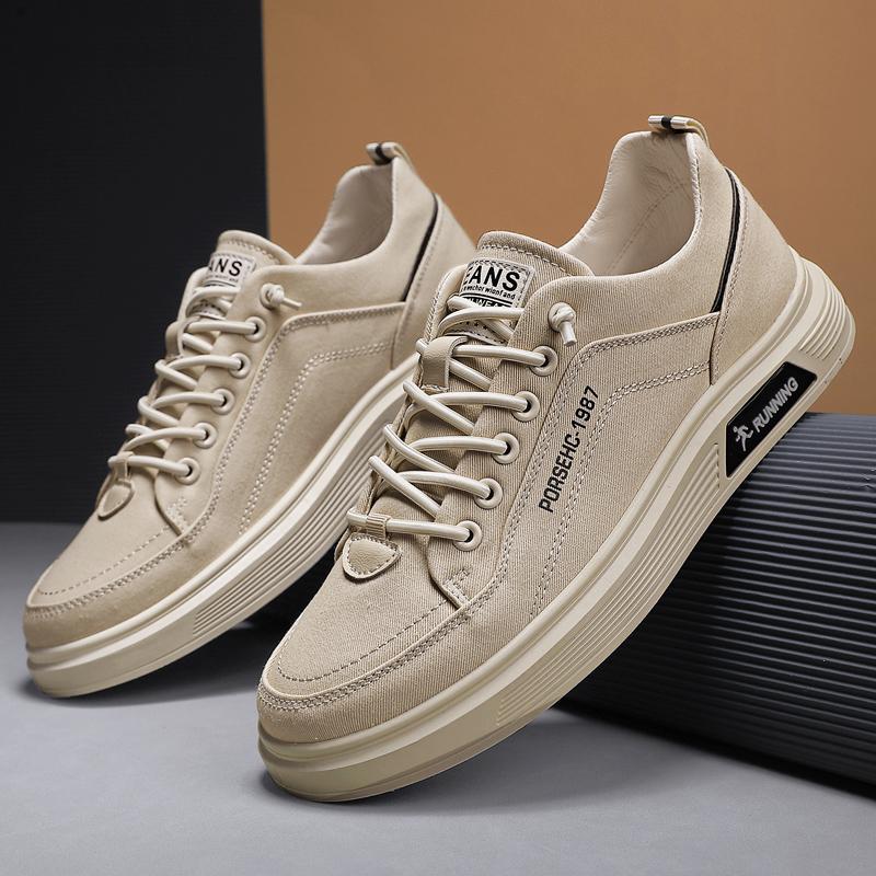 Fashion Original Men's Casual Sneakers White Shoes Round Toe Comfortable Fashion Trend Versatile Breathable Wear-resistant Walking 2025