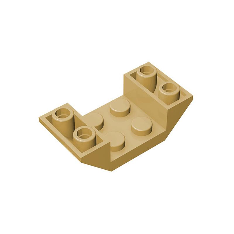

10PCS 4871 Slope Inverted 45 4x2 Double Including 2x2 Cutout Building Blocks Loose Parts Fitting Including Blocks Children 10pcs бежевый