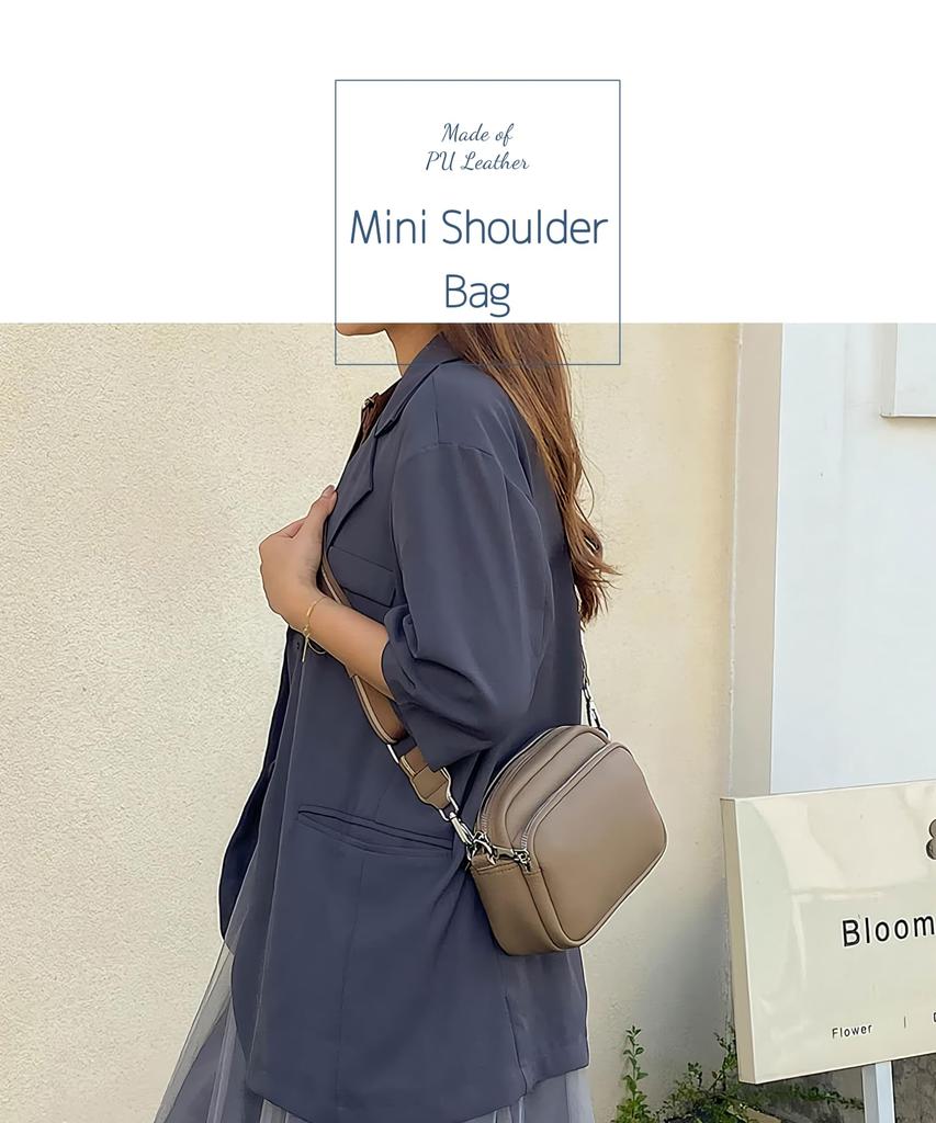 Raizm Mini Axelväska för Kvinnor, Lätt och Kompakt, med en Tjock Axelrem för Mindre Belastning (Elfenben)