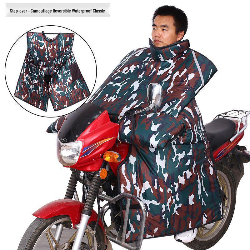 Motorcycle Windshield Plush Knee Pads & Windproof Quilt (Crotch Beam, Thickened, Waterproof, Warm)
