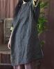 Vintage Linen Striped Blouse Women Summer Chinese Style Half Sleeve Loose Button Shirt Top