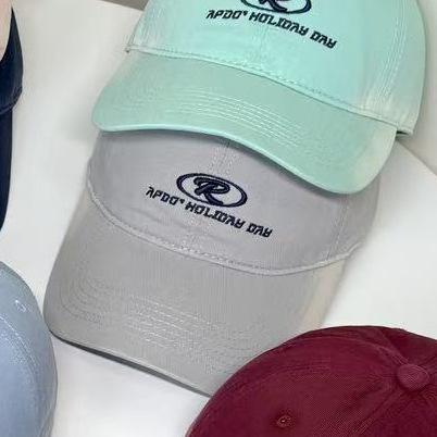Spring And Summer Letter Embroidery Baseball Cap Female Face Peaked Cap Versatile High Quality Fashion Hat