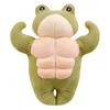 Muskel Frosch Plüschtier Stofftier, Kuschelkissen für Mädchen zum Schlafen, Fitnessstudio Freund Puppe, Geburtstagsgeschenk für Sie Kinder