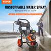 Gas Pressure Washer 3400 PSI 2.6 GPM with 5 Nozzle Set for Cars Vertical