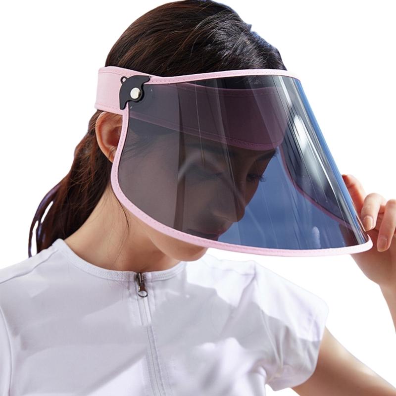 Women's Empty Top Wide Brimmed Colored Lens Sun Visors Hat for Summer Beach and Outdoor Activities