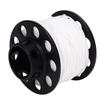 Scuba Diving Finger Spool Reel with 131.2ft White Line 90mm Double End Clamp Compact Dive Reel for Cave Wreck Technical