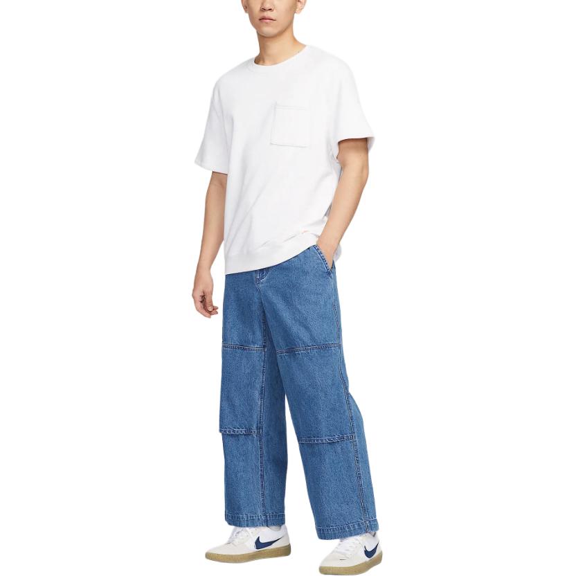 Nike SB Pohodlné Módní Všestranné Volné Džínové Kalhoty Pánské spodky Diffuse-Blue HJ4267-491