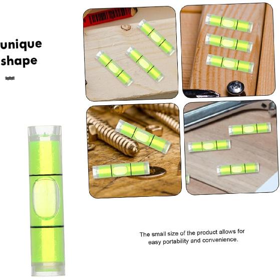 50 Small Bubble Leveler Tools Cylindrical Precision Spirit Levels 8x23mm Compact for Easy Carrying