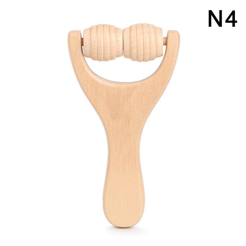 Wooden Roller Massager Therapy Body Massager Face Shoulder Neck Hand Push Rolling Massager Body Soothing Relaxing Massage Tools