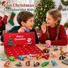 Christmas Advent Calendar with Mini 3D Printed Animals  24 Days with Big Eyes Flexible Fidget Kids Xmas Party Favors Gifts