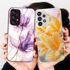 Purple Lily Flower For Samsung Galaxy S23 U Ltra 24 Plus S20 21 FE S25 Ultra A70 A72 73 51 52 53 Tempered Glass Phone Case