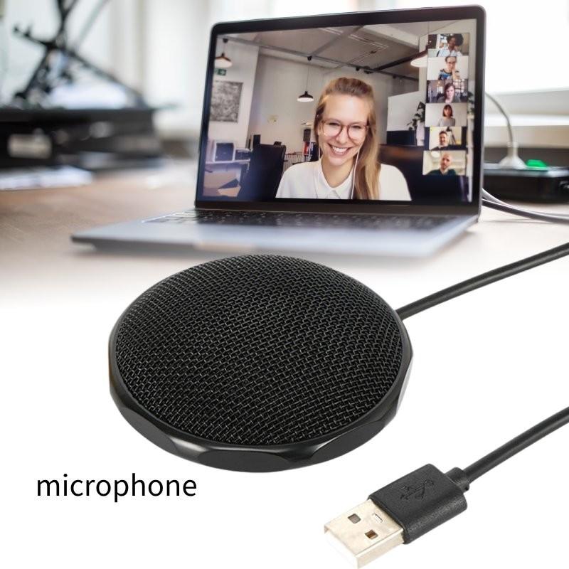 Usb Microphone 360 Degree Omnidirectional Design For Remote Office And Meetings