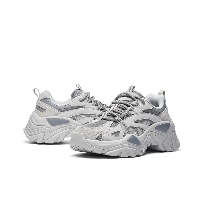 FILA Fishbone Comfortable Versatile Breathable Low-Top Dad Shoes Unisex sneaker Gray 1RM02723F-050