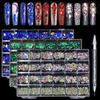 24-Grid Rhinestone Nail Art Set: AB Flatback & Iridescent Shapes
